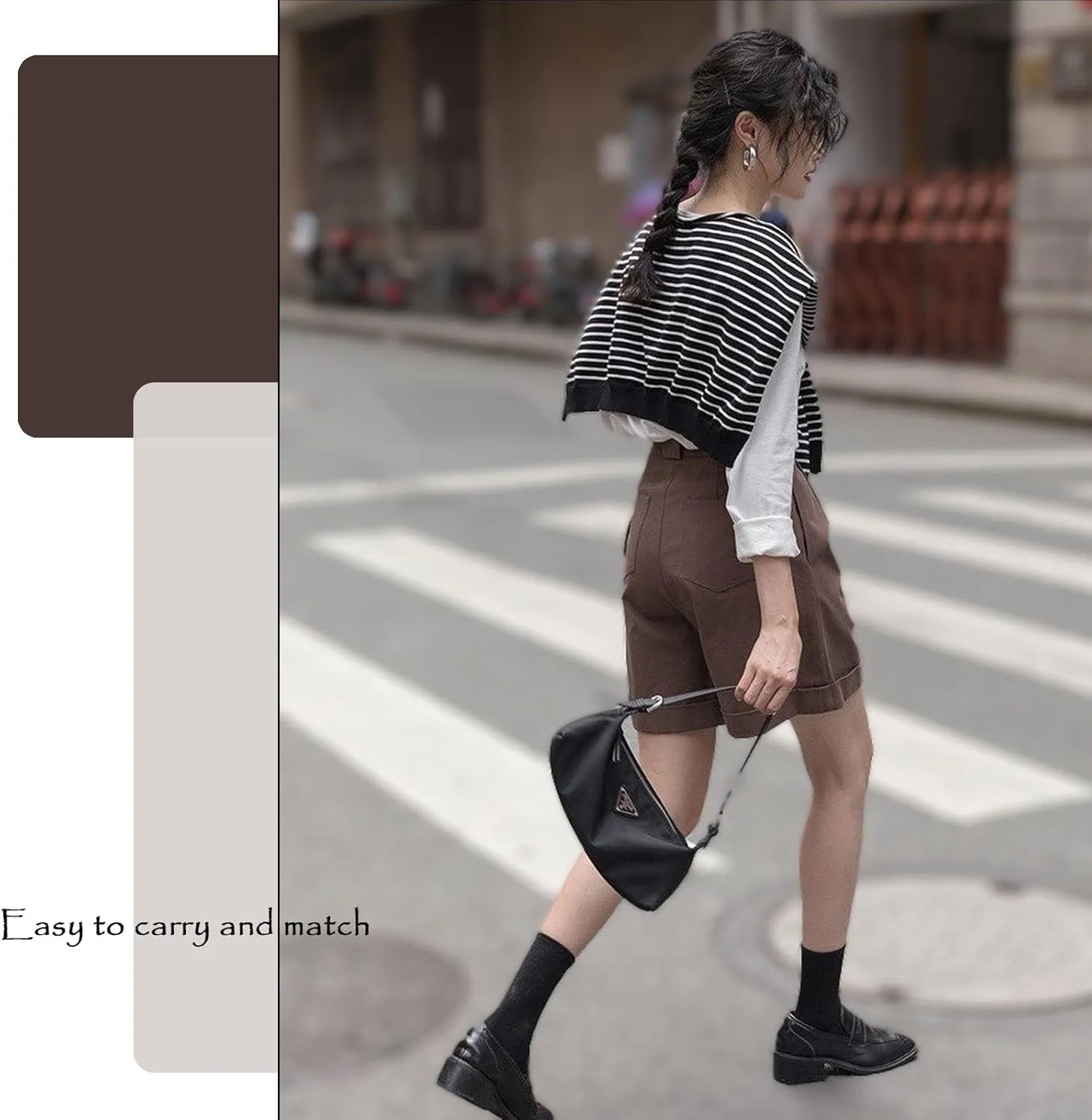 Women's Fashion Knitted Shawl - Khaki Sweater Shawl for Air-Conditioned Rooms