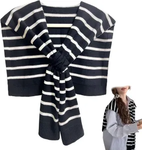 Women's Fashion Knitted Shawl - Khaki Sweater Shawl for Air-Conditioned Rooms