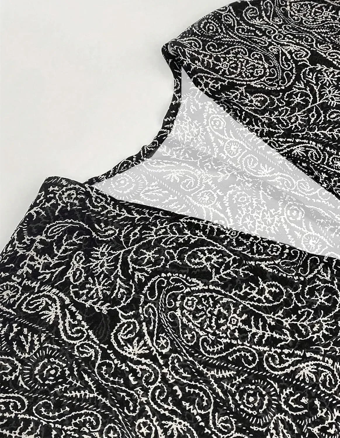 Women's Floral Print Puff Sleeve Kimono Cardigan Loose Cover Up Casual Blouse Tops