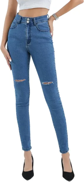 Women??s High Waisted Skinny Stretchy Denim Pants Curvy Jeggings Butt Lifting Jeans