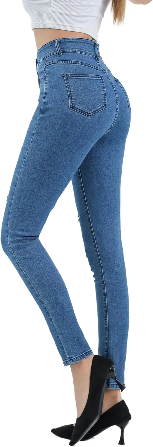 Women??s High Waisted Skinny Stretchy Denim Pants Curvy Jeggings Butt Lifting Jeans