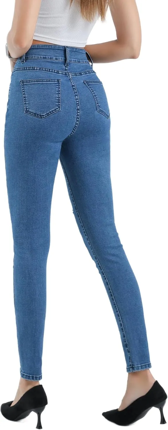 Women??s High Waisted Skinny Stretchy Denim Pants Curvy Jeggings Butt Lifting Jeans