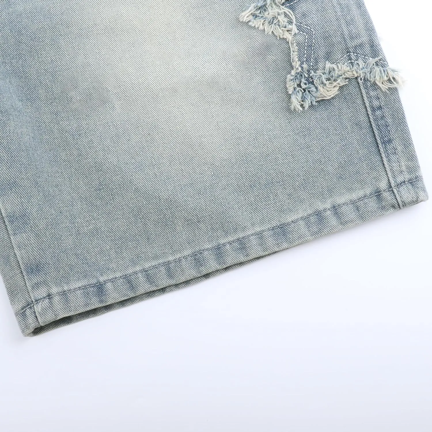 Womens Jean Shorts Womens Star High Waisted Cargo Denim Shorts for Women Trendy