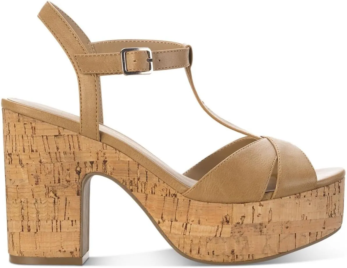 Womens Jillien Cork Block Heels