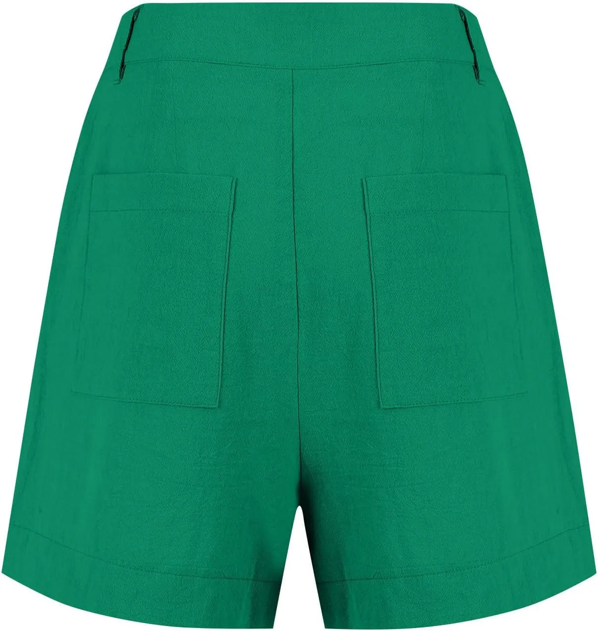 Womens Linen Shorts Casual Summer Lounge Shorts Lightweight Wide Leg Shorts with Pockets High Waisted Bermuda Shorts