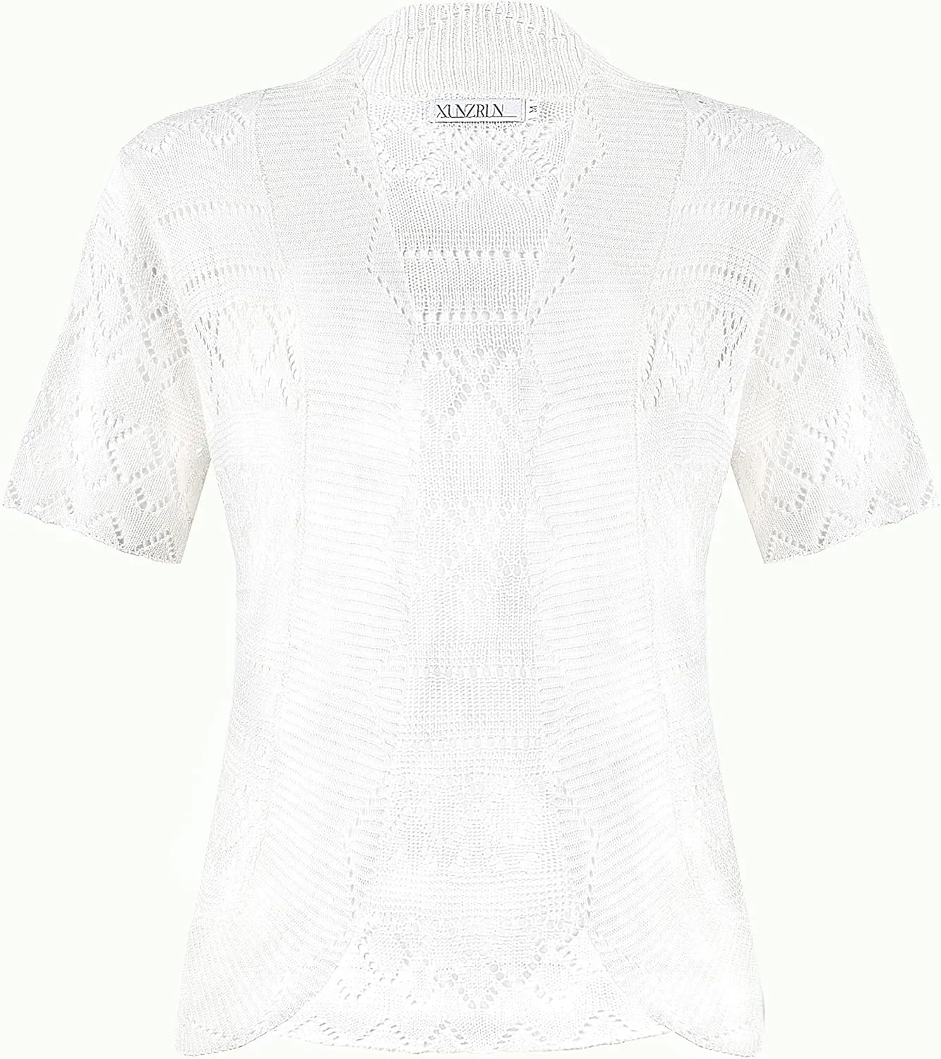 Women's Open Front Bolero Shrug Lightweight Knit Hollow Out Cropped Cardigan