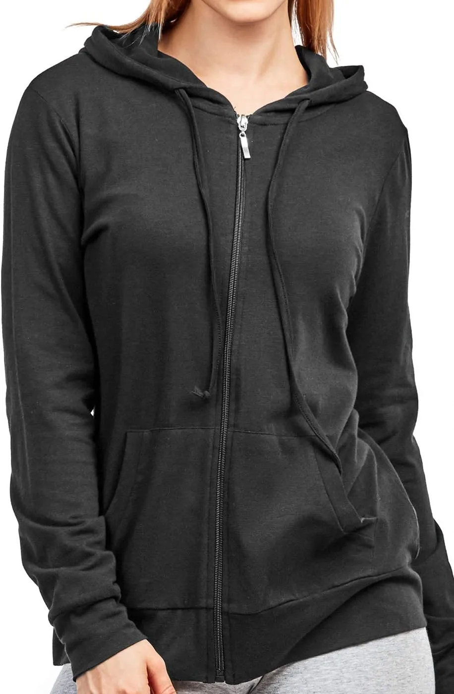 Women's Zip Up Cotton Light Hoodie Jacket
