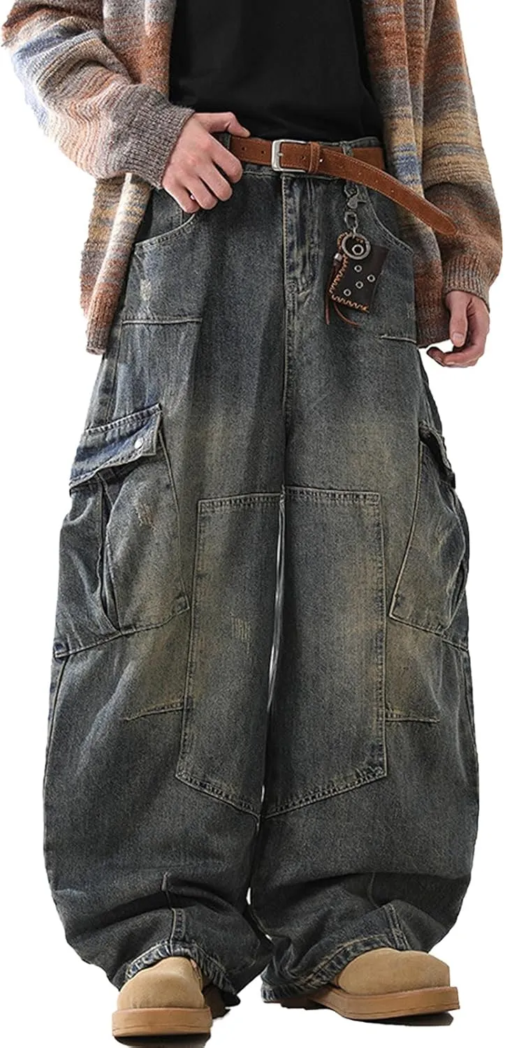 Y2K Vintage Baggy Jeans Fashion Graphic Causal Straight Leg Denim Pants