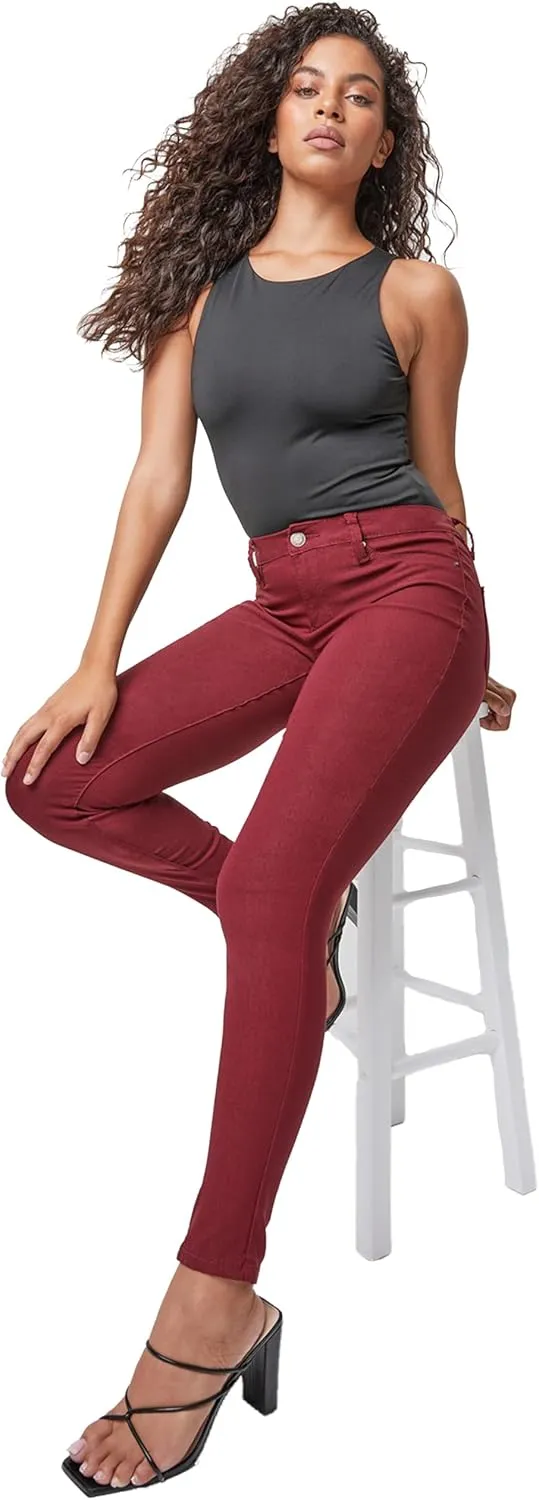 YMI Women's Hyperstretch Mid-Rise Skinny Jeans