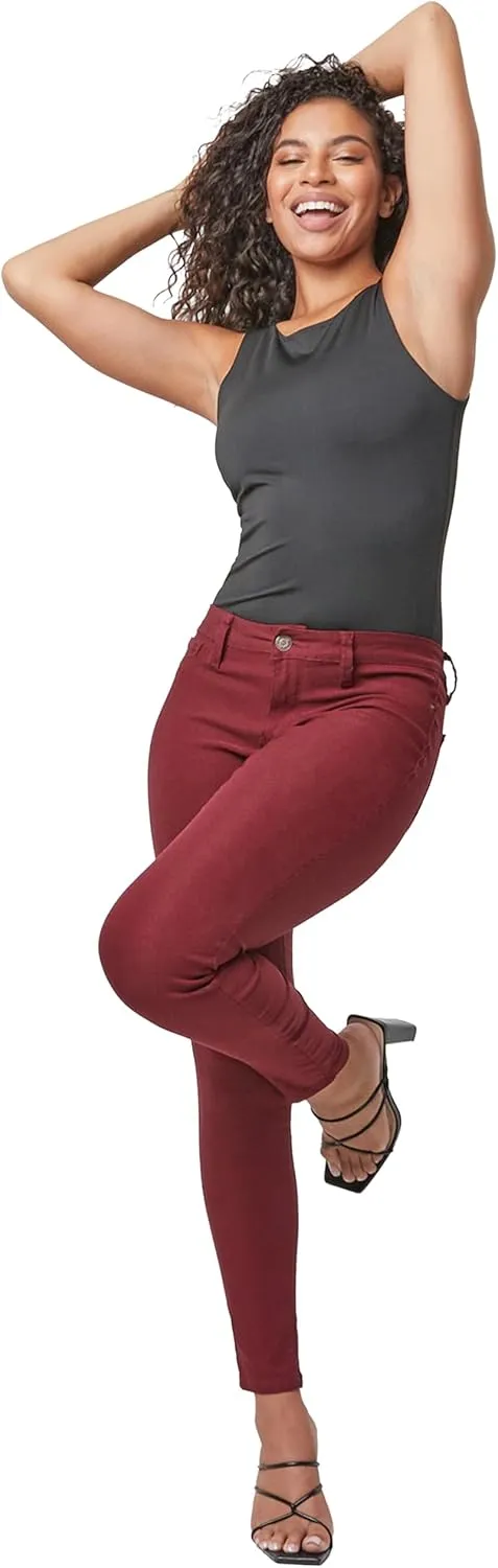 YMI Women's Hyperstretch Mid-Rise Skinny Jeans